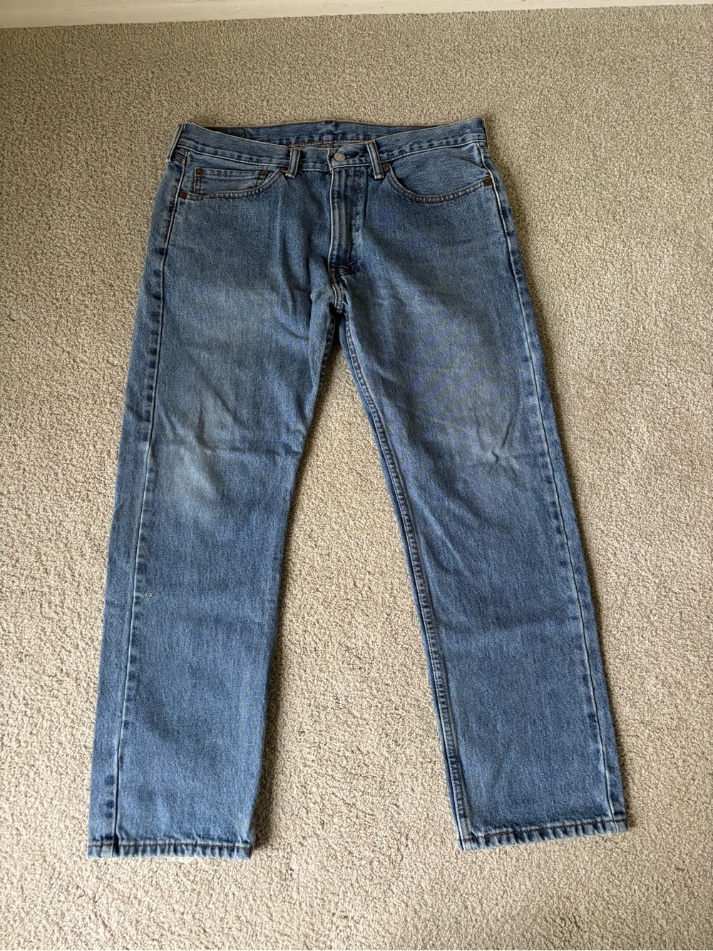 Levi's Straight-Leg Men's Jeans in Faded Blue Denim